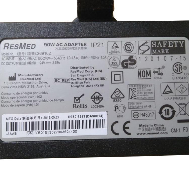 RESMED ResMed S9 Series CPAP and BIPAPバッテリー